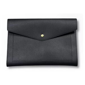 Glass Ladder Portfolio Vegan Leather Clutch Black Megan Career Organizer Travel